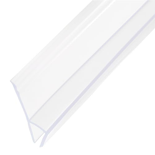 uxcell Shower Door Side Seal, WidenH-Type Shower Door Sweep for 5/16" Glass 86.5" Long Silicone Frameless Glass Door Seal Strip, Stop Shower Leaks, Clear - size: 5/16" Glass 86.5" Long