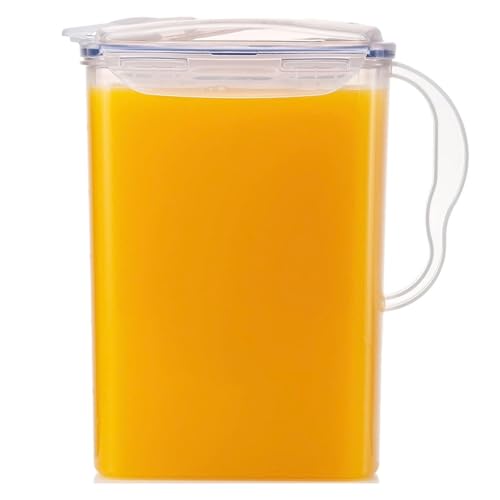 LocknLock Aqua Fridge Door Water Jug | Clear Pitcher | BPA Free Plastic Pitcher with Lid | 3 Quart Pitcher with Lid for Water, Juice, Tea & More Beverages, Clear - color: Clear, size: 101.4 Ounces