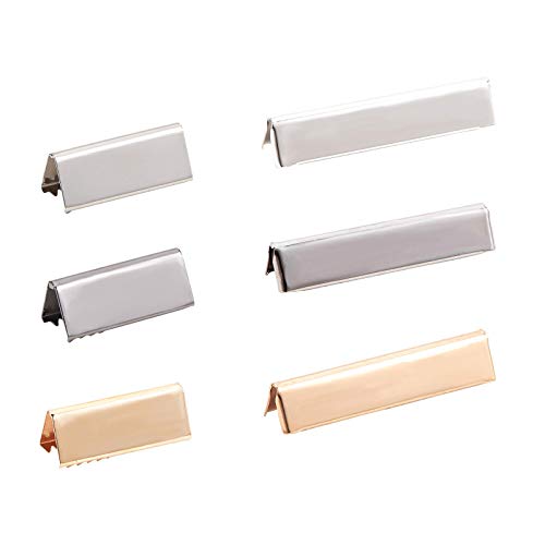 PH PandaHall 72pcs 3 Colors Belt Buckle Tip Ribbon Crimp Ends Findings for Webbing Belt Student Belt Clip Repair (1/1.6 Inches)