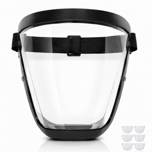 Face Shield, Clear Anti-Fog Full Face Shield for Outdoor Work - color: Upgraded Black