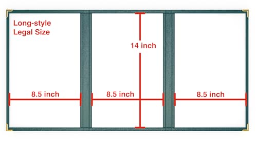 10 Pcs Green Menu Cover 8.5x14, 3 Page 6 View, Trifold, Crystal-Clear - color: green, size: Trifold - 8.5" * 14"