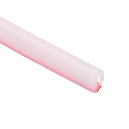 PATIKIL Silicone Weather Stripping Door Seal, 19.7 ft D Shape Weather Stripping Self Adhesive Door Seal Strip for Door Frame, Window Sealing, Large Gap, 15/64" Wx5/128 Tx5/16 H, Clear/Red - size: 19.7 ft Long, 15/64"Wx5/128"Tx5/16"H