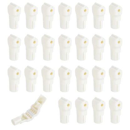 uxcell 50pcs Peg Hook Locks Stop Locks, 4mm ABS Pegboard Display Hook Security Lock, Anti Sweep Theft Stop Locks for Retail Shop and Shopping Center Pegboard Display, White - color: White