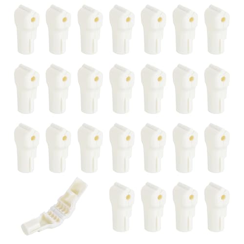 uxcell 50pcs Peg Hook Locks Stop Locks, 4mm ABS Pegboard Display Hook Security Lock, Anti Sweep Theft Stop Locks for Retail Shop and Shopping Center Pegboard Display, White - color: White