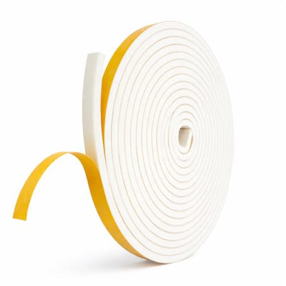 Foam Weather Stripping/Door Window Seal - Weather Stripping Foam Tape, 17 Ft Door Seal Strip, EVA Material, High Density 1/4" Thick, No Residue Adhesive (1/2" Wide) - size: 1/2" Wide