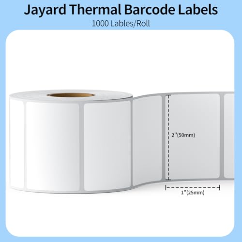 10 Rolls Direct Thermal Label 2x1, Thermal Labels for Barcodes, Return Address, File Folders - Barcode Stickers Compatible with Rollo, Munbyn, Zebra, Godex, 1000 Lable/Roll - size: 2" x 1"