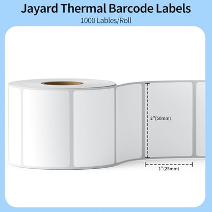 10 Rolls Direct Thermal Label 2x1, Thermal Labels for Barcodes, Return Address, File Folders - Barcode Stickers Compatible with Rollo, Munbyn, Zebra, Godex, 1000 Lable/Roll - size: 2" x 1"
