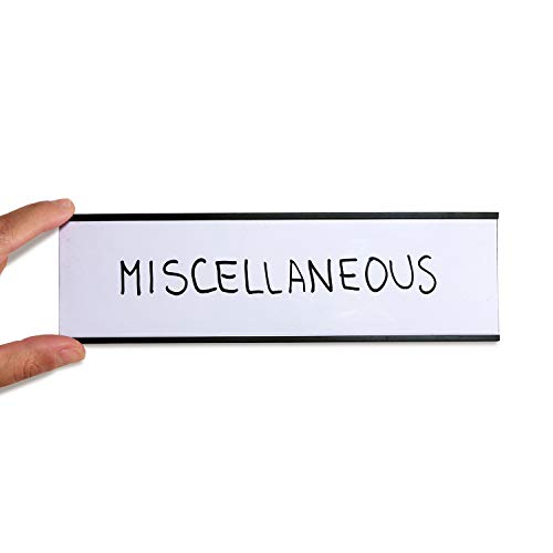 SmartSign Magnetic 'C' Channel Label Holders | 2.5" x 8" Pack of 10 - size: 2.5" x 8"