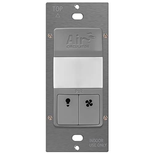 TOPGREENER Air Circulator Timer Switch with PIR Motion Sensor, Grey - color: Gray, size: Light&Fan Sensor Combo