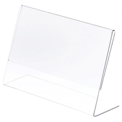 Plymor 8.5" W x 5.5" H Angled Sign Display/Literature Holder - size: 8.5" x 5.5"