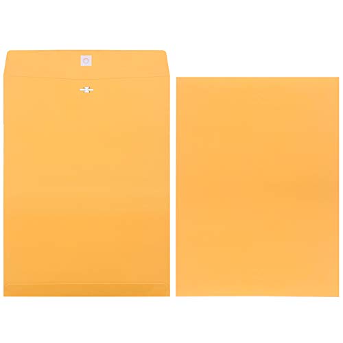 Frienda 50 Pcs 4 Sizes Clasp Envelopes Kraft Clasp Envelope, Yellow - color: Yellow, size: 6 x 9 In, 9 x 12 In, 10 x 13 In, 12 x 15.5 In