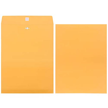 Frienda 50 Pcs 4 Sizes Clasp Envelopes Kraft Clasp Envelope, Yellow - color: Yellow, size: 6 x 9 In, 9 x 12 In, 10 x 13 In, 12 x 15.5 In
