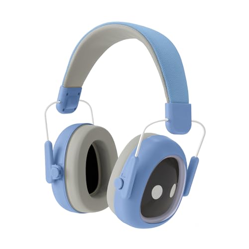 Kids Hearing Protection Earmuffs,Lightweight Adjustable for Kids 3-16 years,Noise Cancelling Headphones,25dB Sound Reduction Ideal for Concert,Firework,Airplane,Sound Proof(Blue) - color: Blue