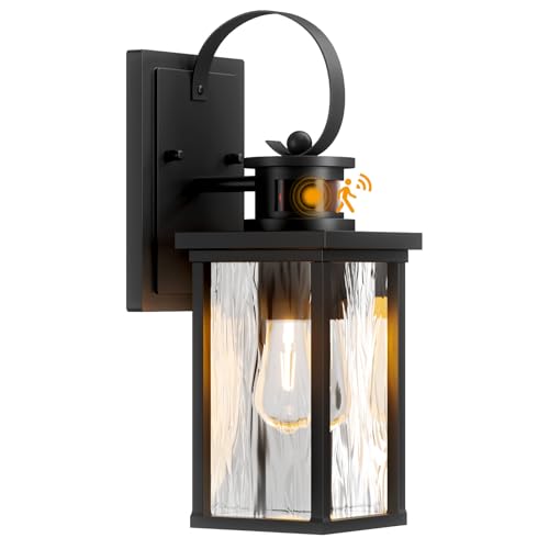 1 Pack Motion Sensor Outdoor Wall Lights Dusk to Dawn IP65 Black - color: Black, size: 1Pack