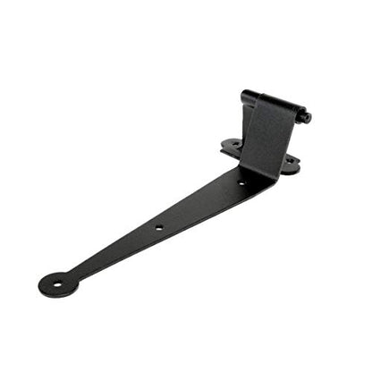Renovators Supply Manufacturing Pack of 10 Black Cast Iron Pintle Strap Hinges 11-3/4 Inch Offset Lift Off Shutter Gate Door Hardware RSF Rustic Colonial Reversible Hinges with Screws - size: Pack of 10