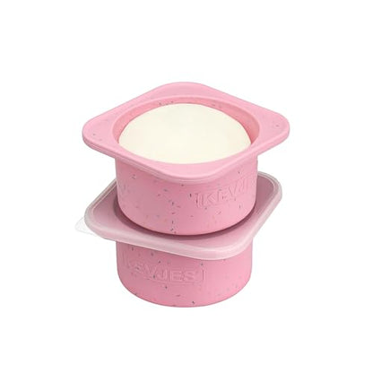 PLUS 1000ml Pizza Dough Proofing Containers, 2-Pack, Cotton Candy - color: Cotton Candy
