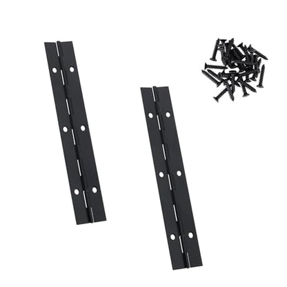 2Pcs 6inch Black Heavy Duty Stainless Steel Continuous&Piano Hinges - size: 6"-2PACK