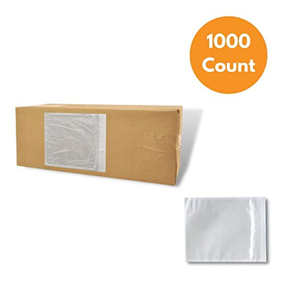 PSBM 1000 PCS 5.5 x 10 Inch Clear Blank Packing List Envelopes, Shipping Documents Pouches/Sleeves for Mailing Labels, Invoices, Documents and Packing Slips