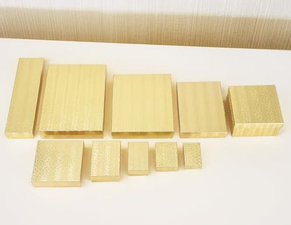 TheDisplayGuys 25 Cardboard Gift Jewelry Boxes w/Paddings #34-3.9x3.9x2 - color: Gold Foil