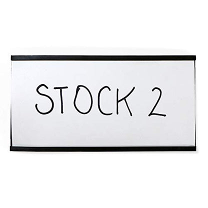 SmartSign (10-Pack) Magnetic C Channel Card Label Holders - 3" x 6" Metal Racks and Shelf Label Holders with Paper Inserts - size: 3" x 6" pack of 10