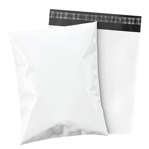 100 Count 7.5x10.5 Permanent Self Seal White Poly Mailers, 1.7 Mil - size: 100 Pack