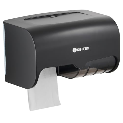 Double Toilet Paper Holder Wall Mount,Hold Two Rolls*4.5”,Black - color: Black, White, Gray