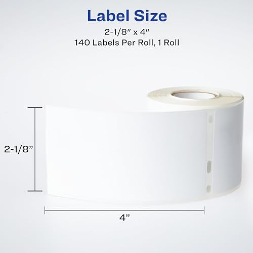 Avery Direct Thermal Shipping Labels, 2-1/8" x 4", White, Comparable to DYMO 30323, 1 Roll of Labels, 140 Total (4153) - size: One Size