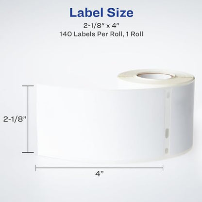 Avery Direct Thermal Shipping Labels, 2-1/8" x 4", White, Comparable to DYMO 30323, 1 Roll of Labels, 140 Total (4153) - size: One Size