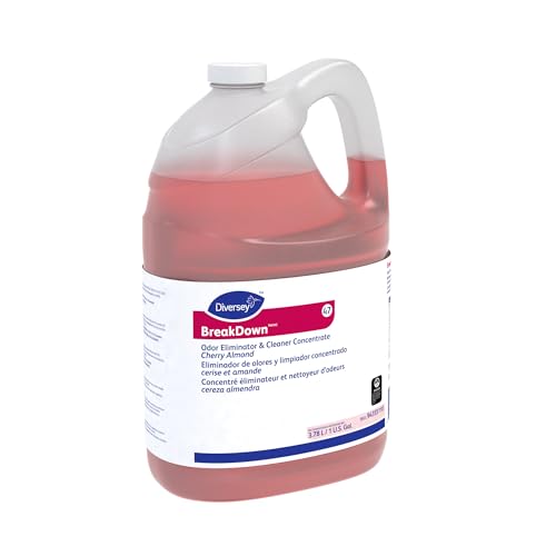 Diversey BreakDown Odor Eliminator & Cleaner Conc, Cherry Almond, 1 gal - size: 128 Fl Oz (Pack of 1)