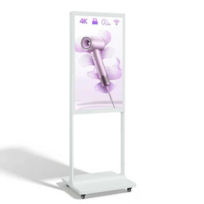 32" Digital Signage Display Kiosk Indoor Floor Standing Advertising White - size: 32 Inch-White