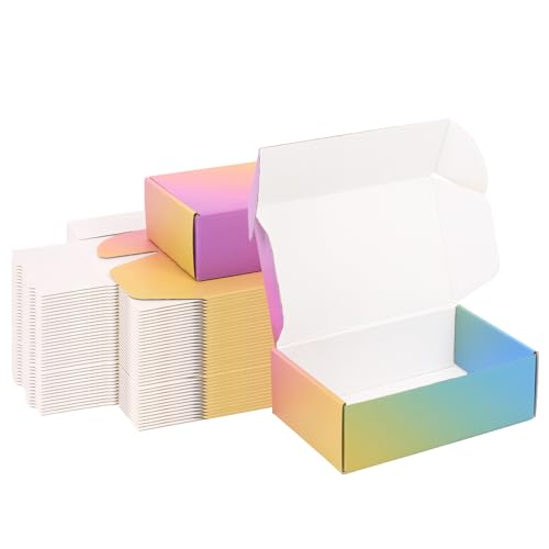 Shipping Boxes Small 6x4x2", 50 Pack Colorful Cardboard Mailer Boxes, Mailing Boxes for Packaging Small Business - color: Colorful, size: 6x4x2 50 Pack