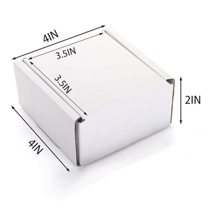 Cedilis 75 Pack Corrugated Mailer, 4x4x2 Inches Shipping Boxes, Small Cardboard Box for Shipping Mailing and Storing, Recyclable, Crush Proof, Oyster White - size: 4x4x2 Inches