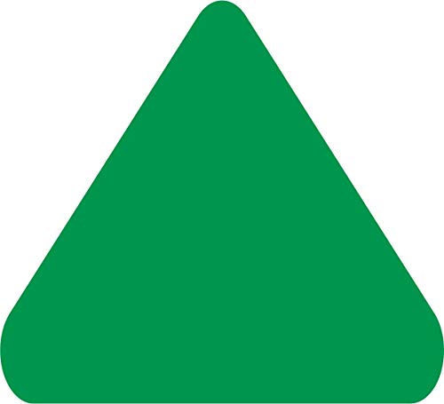 5S Location Marking Arrowhead - Adhesive Laminated Triangle Shaped Floor Marker by Graphical Warehouse - Rounded Corners (Pack of 25) (3.5x3.5x3.5", Green) - color: Green, size: 3.5x3.5x3.5"