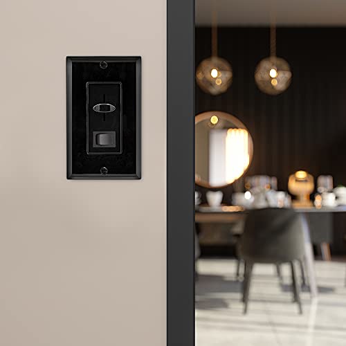 Maxxima LED Dimmer Electrical Light Switch, Black, 3-Way/Single Pole Use - color: Black