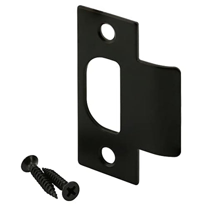 Prime-Line E 2795 Tee Strike Schlage with Screws, Matte Black Finish (Single Pack) - color: Matte Black