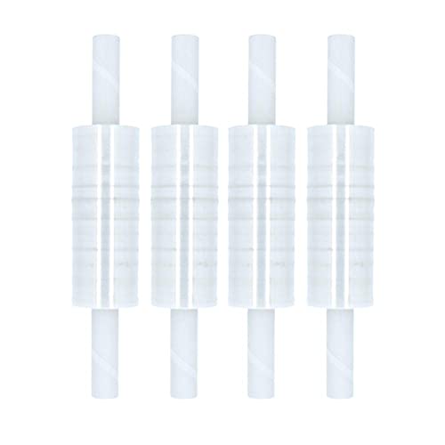PSBM 4 Rolls 30 Inch x 1000 Feet 70 Gauge Stretch Film/Wrap with Handles, Heavy Duty Industrial Strength Clear Shrink/Plastic Wrap for Moving, Packing, Shipping, Pallet Wrapping & Storage - size: 30 Inch, style: 70 GA