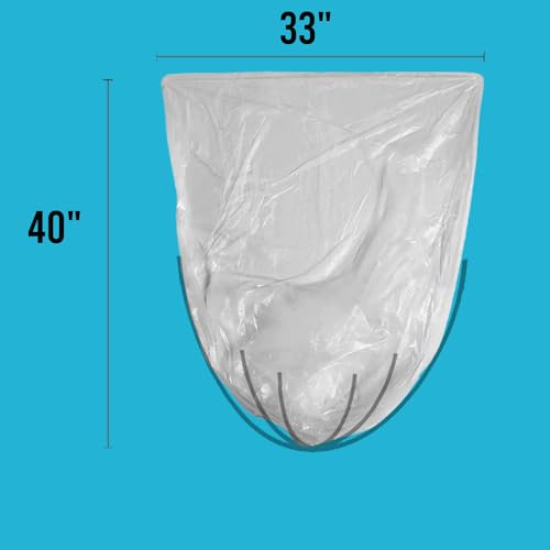 BEIDOU-PAC 33 Gallon Trash Bags, 125 Count Bulk, Heavy Duty Clear Plastic Recycling Bags, Multi-purpose Garbage Bags for Home Commercial, Outdoor, Construction, Industrial, Lawn, Leaf - style: 33 Gallon |125 Count