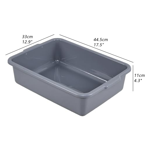4-Pack Commercial Bus Box Tubs, 13 L Plastic Food Storage Bins