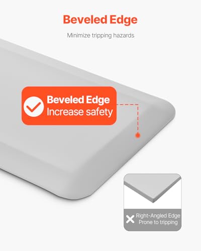 VEVOR Fall Mat for Elderly, 3/4-inch Thickened Fall Prevention Pad with Beveled Edge, Anti-Slip Bedside Safety Floor Mat for Seniors, Handicaps, Patients (24 x 70 inch) - size: 3/4 inch