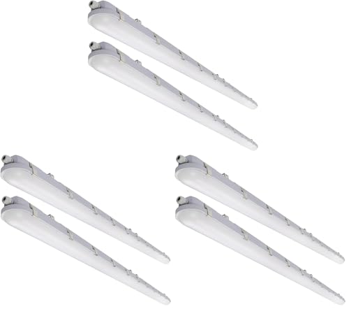 kadision 8FT LED Vapor Tight Light Fixture, 90W/70W/50W Wattage Selectable, 11700lm Dimmable 5000K 120-277V IP65, Vapor Proof LED Shop Lights for Garage Car Wash, ETL Listed (6 Pack) - size: 8ft (Pack of 3)
