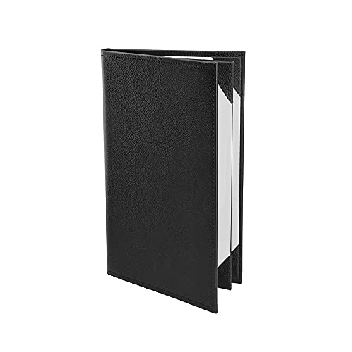 Menu Covers Made of Premium Faux Leather (10-Pack) - 8.5" X 14" (Black, 4 Views) - color: Black, size: 4 Views
