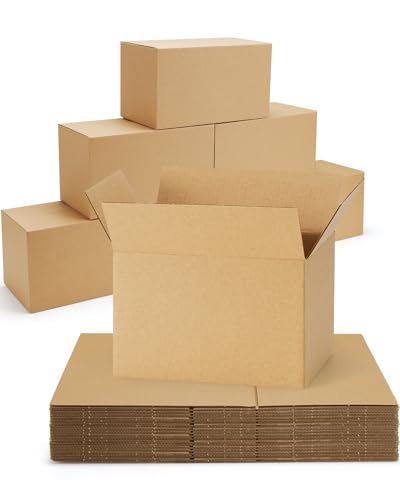 40-Pack-Small-Shipping-Boxes-6x4x4, Corrugated-Cardboard-Boxes-for-Packaging-Small-Business, Brown-Boxes-Mailers - color: Brown, size: 6x4x4 inches