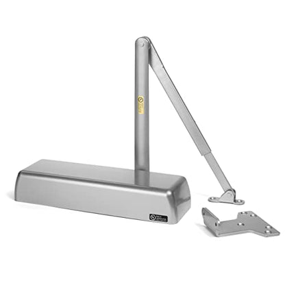 Dynasty Hardware Heavy Duty Hydraulic Door Closer, Adjustable Size 1-6, Commercial Grade, 8500 & 4401 Series, Meets ADA, Sprayed Aluminum & Duronotic Finish