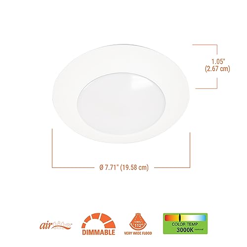 HALO HLCE 18-Pack 6 in LED Disk Ceiling Light 3000K 940lm 90 CRI Dimmable - size: 6 inch, 18-Pack