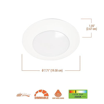 HALO HLCE 18-Pack 6 in LED Disk Ceiling Light 3000K 940lm 90 CRI Dimmable - size: 6 inch, 18-Pack