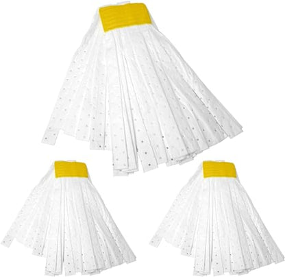 KLEEN HANDLER Mop Head Replacement 3-Pack Hydrophobic Industrial Mop for Oils and Spills – Heavy-Duty Industrial, Commercial, Janitorial Cleaning – Non-Woven Oil-Absorbent Material - style: 3 Pack