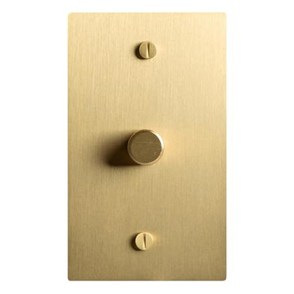 SELECT 1 Gang Solid Brass Rotary Dimmer Switch, 3-Way & 1-Way Compatible - color: Satin Brass, size: 1 Gang, style: 1/3-Way Dimmer