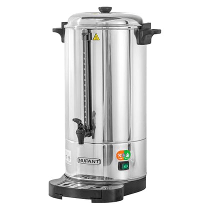 NUPANT Commercial Coffee Urn 100 Cup/15L Coffee Dispenser with Upgraded Percolator, Double Wall 304 Stainless Steel Hot Water Urn Beverage Dispenser, Keep Warm Large Coffee Maker for Catering Party - size: 100 Cup / Double Wall