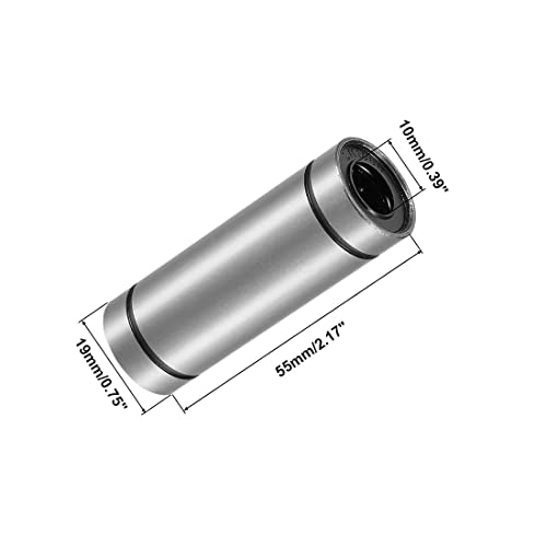 Linear Ball Bearings, LM10LUU 10mm Bore Longer Linear Motion Bushing Double Side Rubber Sealed Rod Liner Shaft Parts for CNC Machine 3D Printer 4 Pack - size: 10mm
