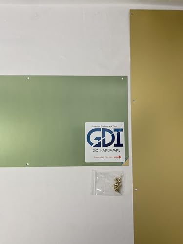 Anodized Aluminum Kickplates 0.040-Inch Profile, Square Corners, American-Made. Available in Various Colors and Sizes (Satin Brass, 8" x 38" - for a 40" Door) - color: Brass, size: 8" x 38" - for 40" Door